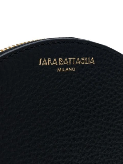 Shop Sara Battaglia Circular Clutch In Black