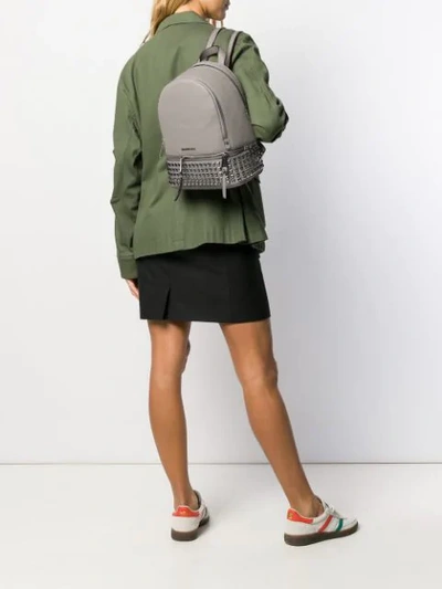 Shop Michael Michael Kors Rhea Backpack In Grey