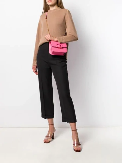 Shop Valentino Garavani Vlogo Crossbody Bag In Pink