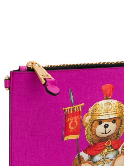Shop Moschino Roman Teddy Bear Clutch Bag In 1219