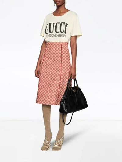 Shop Gucci Re(belle) Medium Top Handle Tote In Black