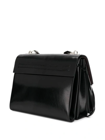 Shop Valentino Vring Shoulder Bag In Black