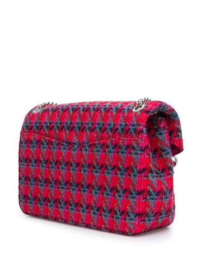 Shop Sandro Geometric Pattern Shoulder Bag In Red