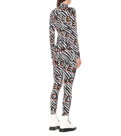Shop Moncler Genius 0 Moncler Richard Quinn Zebra-print Leggings In Multicoloured