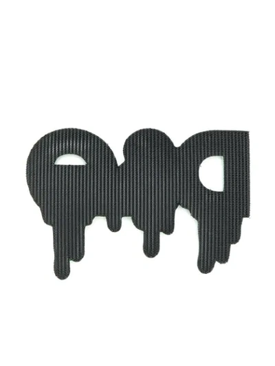 Shop Dolce & Gabbana Dripping Effect Logo Patch In Black