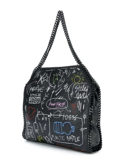 Shop Stella Mccartney Falabella Drawings Bag - Black