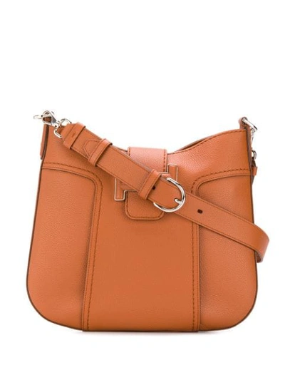 Shop Tod's Small Hobo Bag In Brown
