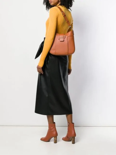 Shop Tod's Small Hobo Bag In Brown