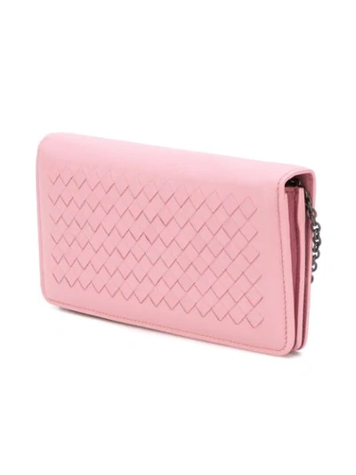 Shop Bottega Veneta Boudoir Intrecciato Nappa Continental Wallet In Pink
