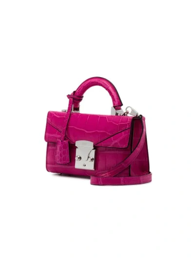 Shop Stalvey Pink Top Handle 2.0 Mini Alligator Handbag