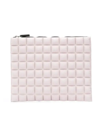 Shop No Ka'oi Chocolate Bar Quilted Clutch In Pink