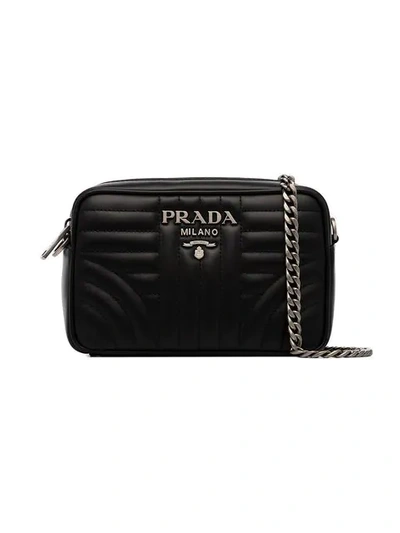 Shop Prada Diagramme Camera Bag In Black