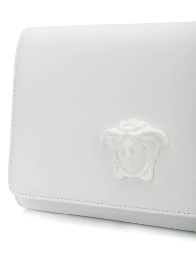 Shop Versace Medusa Clutch Bag In White