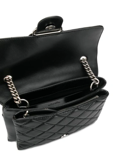 Shop Pinko Mini Love Soft Shoulder Bag In Black