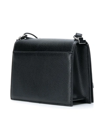 Shop Love Moschino Studded Shoulder Bag In Black