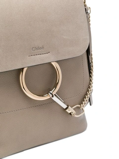 Shop Chloé Faye Small Backpack In Grey