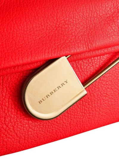 Shop Burberry The Medium Pin Clutch In Leather In Red