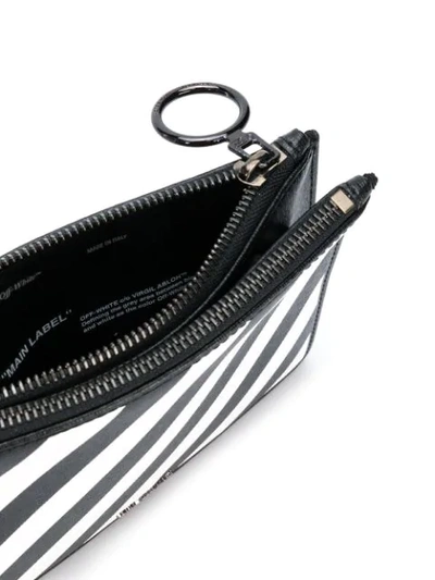 Shop Off-white Clutch Mit Diagonalen Streifen In Black