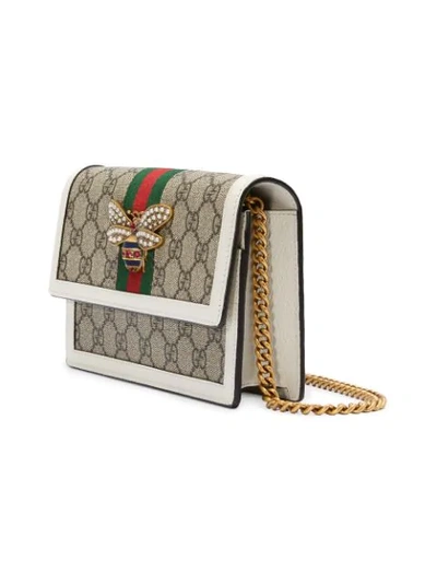 Shop Gucci Queen Margaret Mini Gg Bag In Neutrals