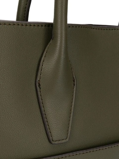 Shop Calvin Klein Logo Plaque Tote Bag In Green