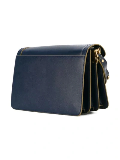 Shop Marni Trunk Shoulder Bag In Blue