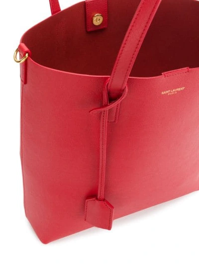 Shop Saint Laurent Shopping Tote In Red