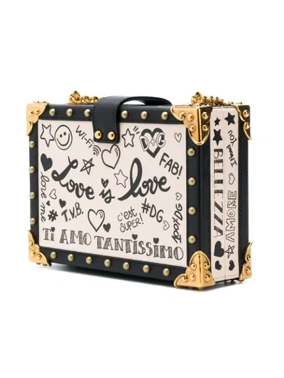 Shop Dolce & Gabbana Heart Box Shoulder Bag - Neutrals