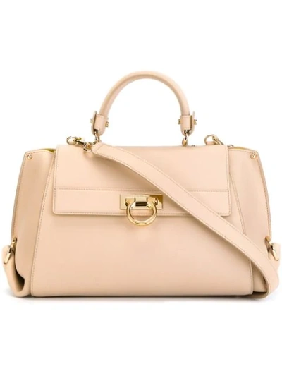 Shop Ferragamo Salvatore  Sofia Tote - Neutrals