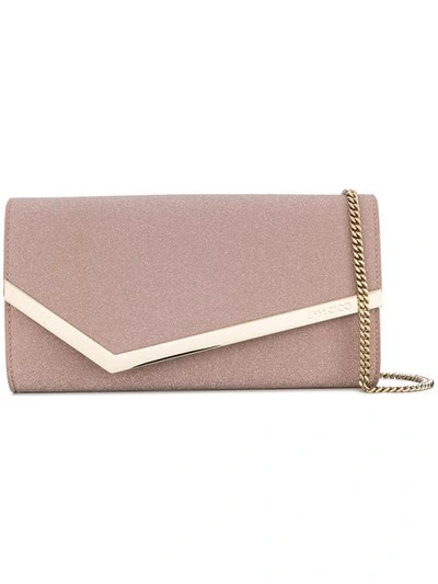 Shop Jimmy Choo Emmie Clutch Bag In Pink