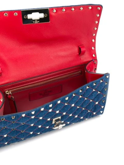 Shop Valentino Garavani Rockstud Cross-body Bag In Blue