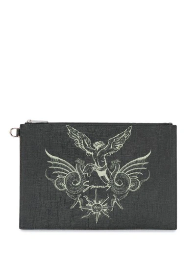 Shop Givenchy Zipped Icarus Pouch In 黑色