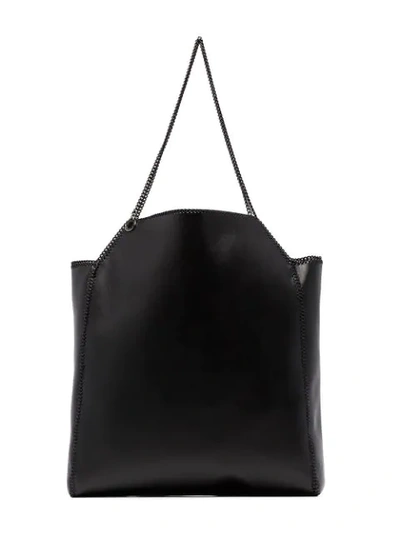 Shop Stella Mccartney Black Falabella Chain Tote Bag