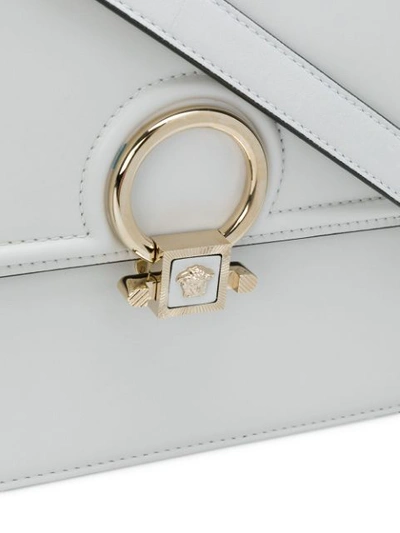Shop Versace Dv One Shoulder Bag - White