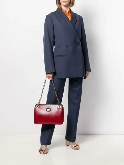 Shop Gucci Marina Chain Shoulder Bag In Red