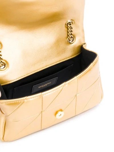 Shop Saint Laurent Small Jamie Cross-body Bag In Gold