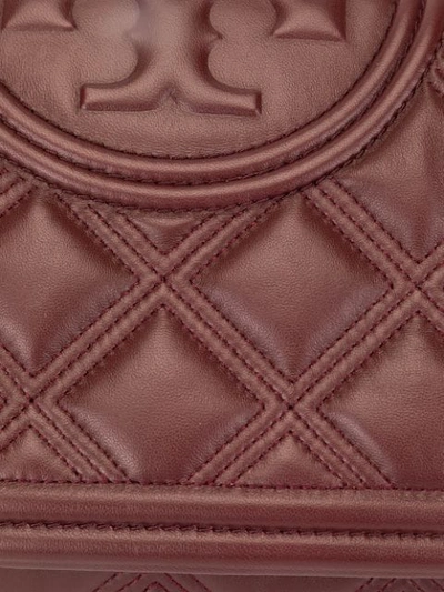 Shop Tory Burch Stitching Detail Cross Body Bag In Red