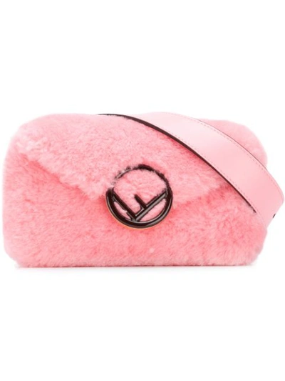 Shop Fendi Logo Belt Bag In Pink