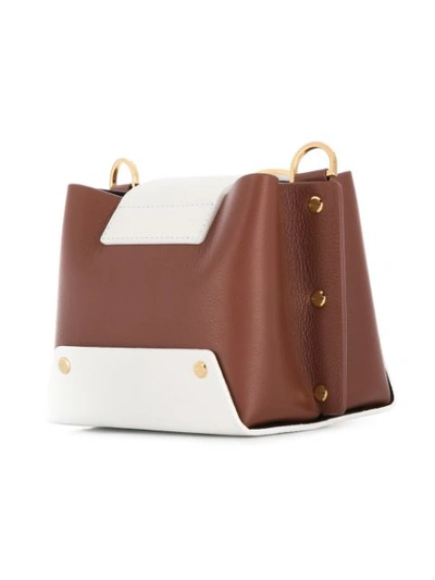 Shop Yuzefi Mini Delila Shoulder Bag In Brown