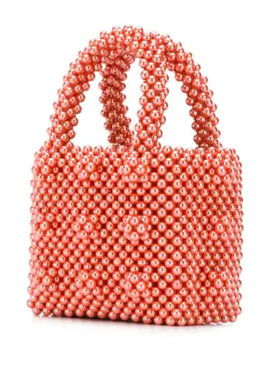 Shop Shrimps Mini Antonia Tote Bag In Orange