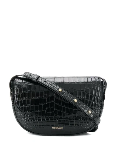 Frenzlauer Swing Crocodile Effect Crossbody Bag In Black