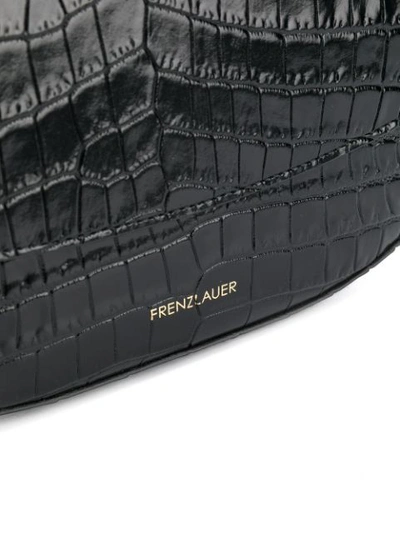 Frenzlauer Swing Crocodile Effect Crossbody Bag In Black