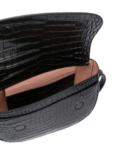 Frenzlauer Swing Crocodile Effect Crossbody Bag In Black