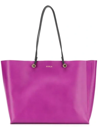 Shop Furla Eden Tote Bag - Purple