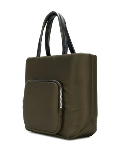 Shop Prada Padded Cargo Tote Bag In Green