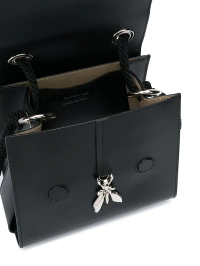 Shop Patrizia Pepe Hornet Charm Tote Bag In Black