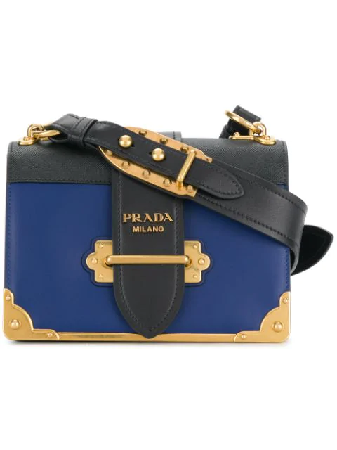 Prada Cahier Shoulder Bag - Blue | ModeSens