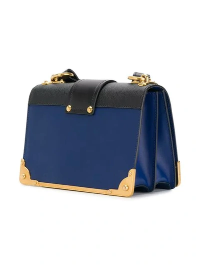Shop Prada Cahier Shoulder Bag - Blue