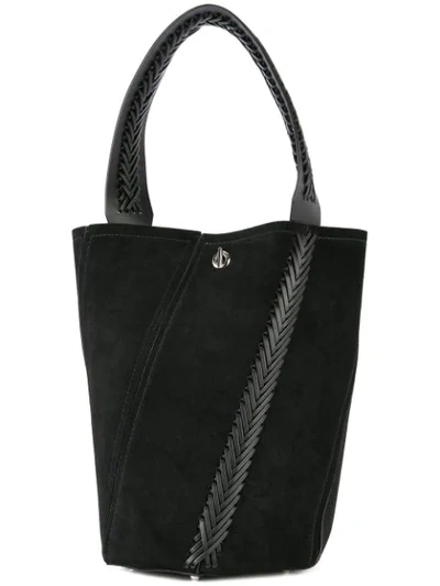 Shop Proenza Schouler Crochet Medium Hex Bucket Bag In Black