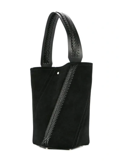 Shop Proenza Schouler Crochet Medium Hex Bucket Bag In Black