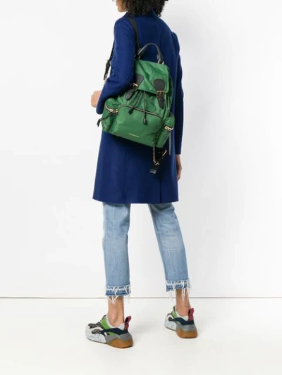 Shop Burberry The Small Crossbody Rucksack In 31010 Green